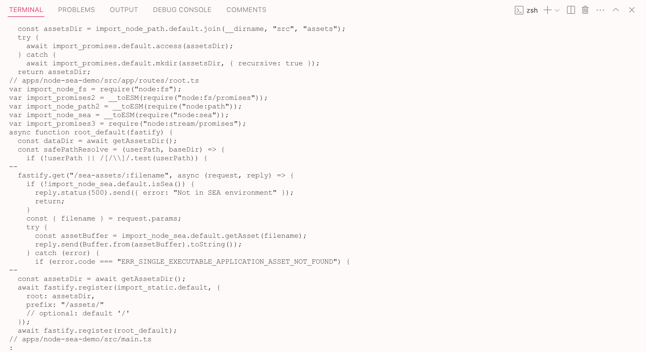 Code extraction screenshot